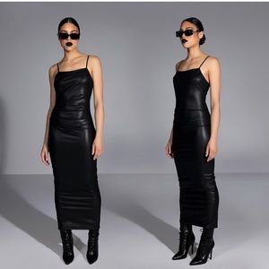 Black pleather dress
